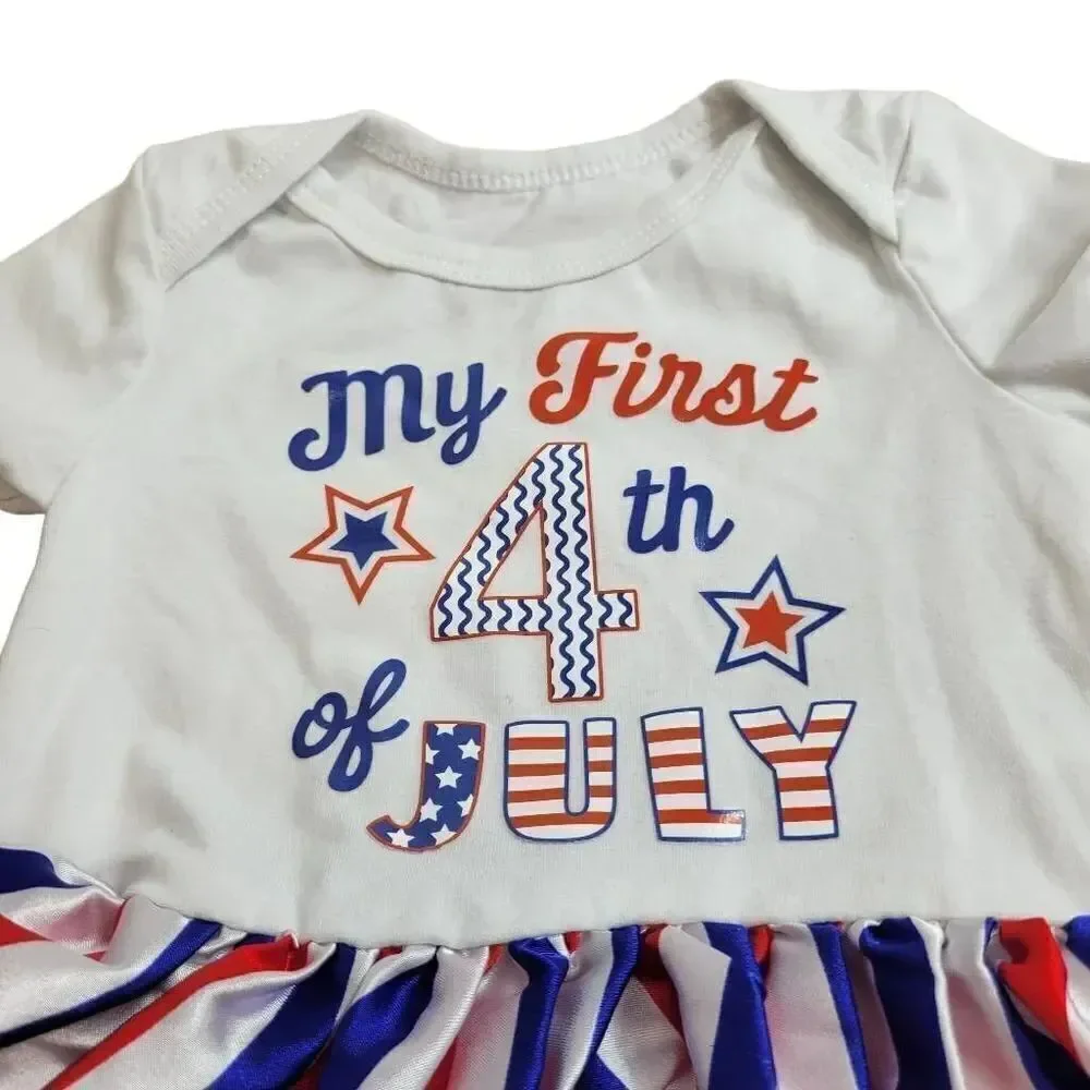 My first 4th of July Romper with skirt 6 months